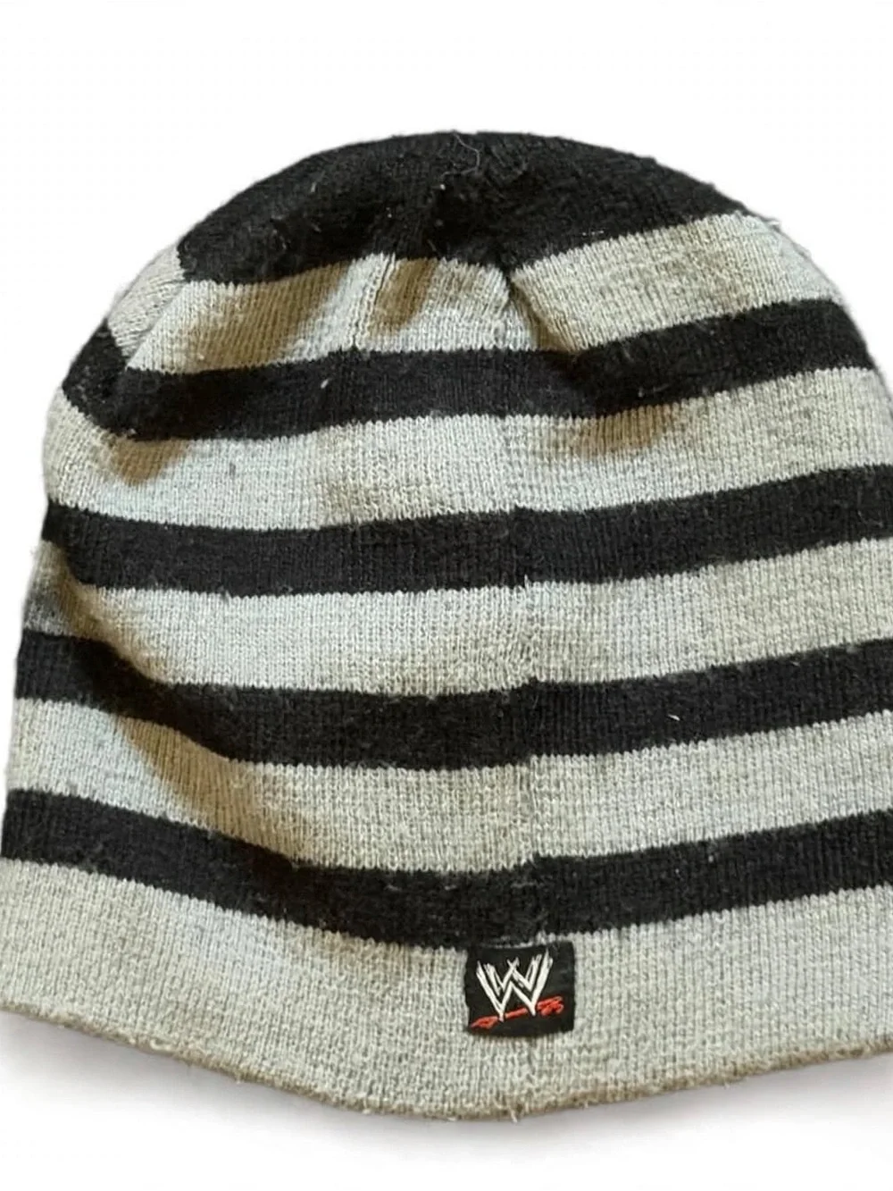 WWE Rise Above Hate Youth OSFM Black Gray Striped Knit Beanie